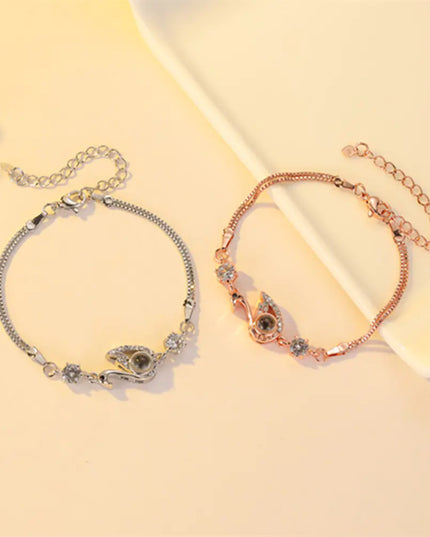 Black Swan Bracelet with Zircon for Fashion Statement