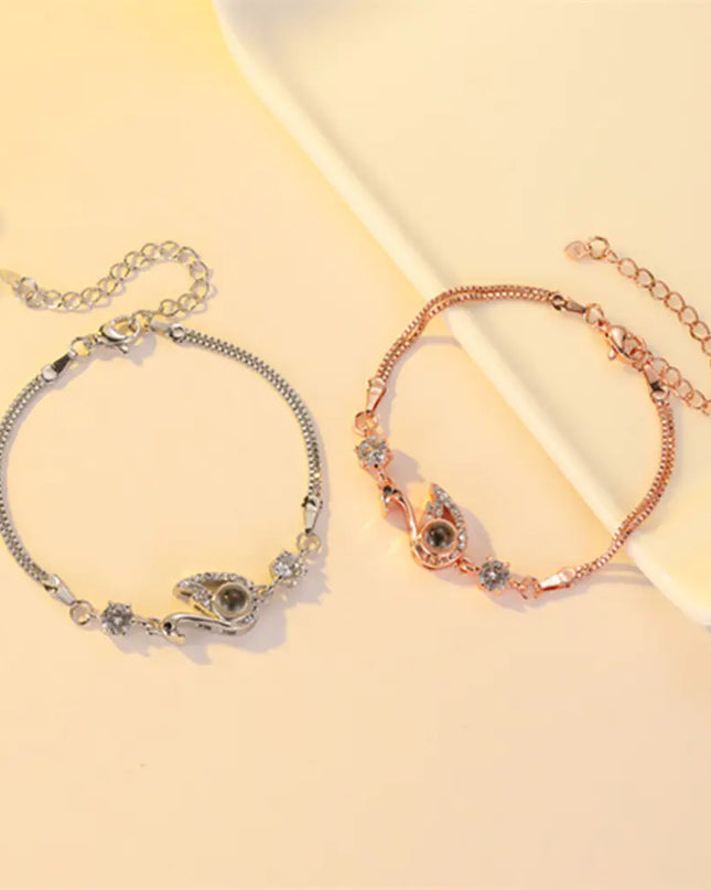 Black Swan Bracelet with Zircon for Fashion Statement