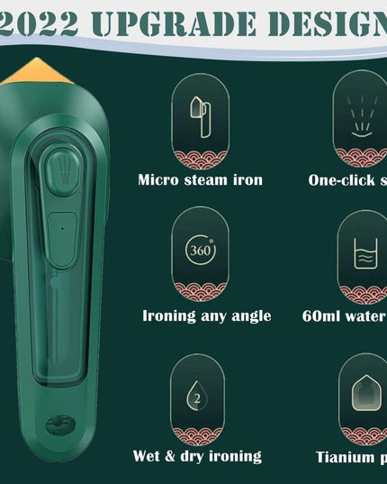 Portable Iron Travel Steamer for Clothes Mini Handheld Press Support Dry And Wet Ironing Small Size Irons Suitable for Outing & Home