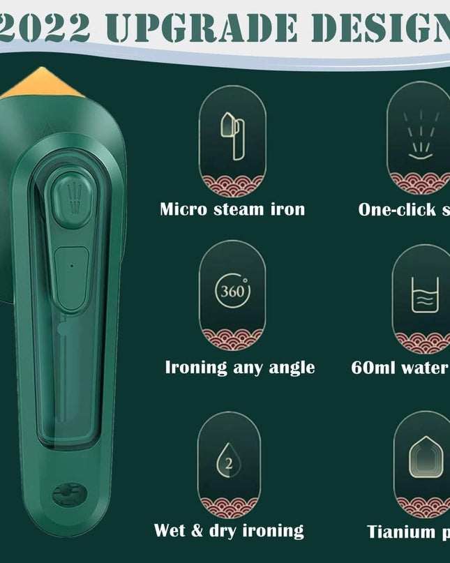 Portable Iron Travel Steamer for Clothes Mini Handheld Press Support Dry And Wet Ironing Small Size Irons Suitable for Outing & Home