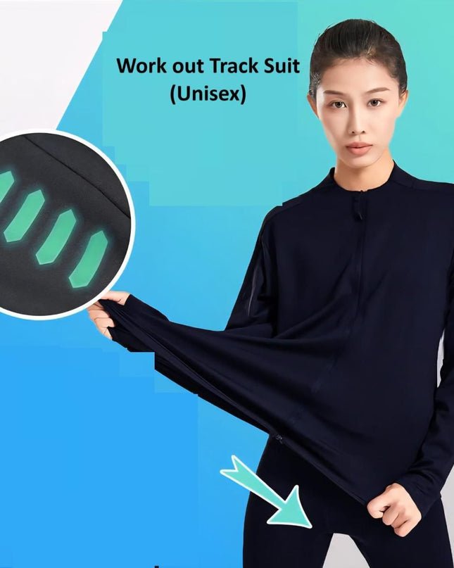 Unisex Work Out Solid Track Suit