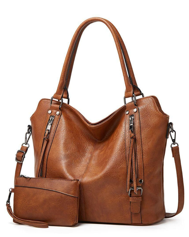 Tote Bags For Women PU Leather Hobo Bags for Women Purse Stylish 2 in 1 Handbags with Shoulder Strap Ladies Office Bag