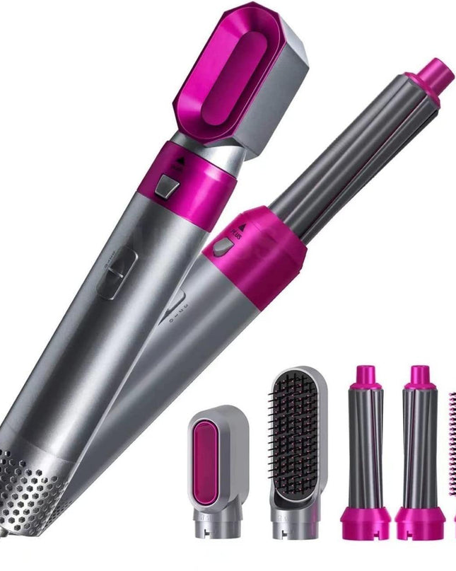 5 in 1 Multifunctional Hair Dryer Styling Tool, Detachable 5-in-1 Multi-Head Hot Air Comb, The Negative Ion Automatic Suction Hair Curler
