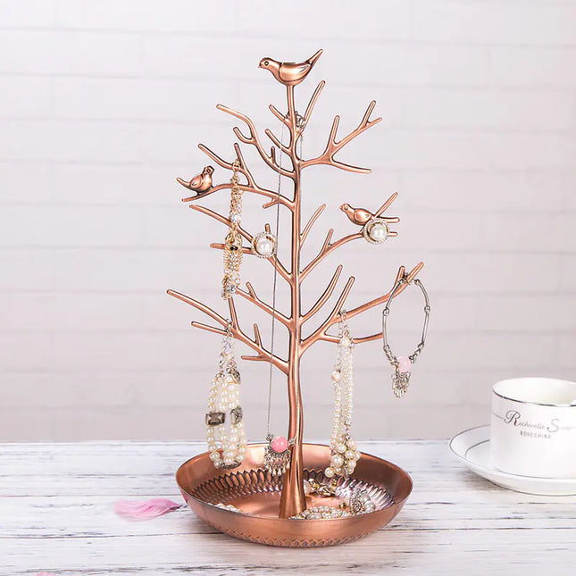 Elegant Bird-Themed Jewelry Organizer Stand