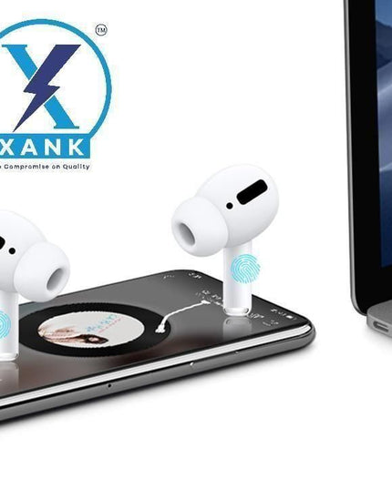 XANK Air-pods Pro with Wireless Charging Case with Sensor Enabled Bluetooth Headset (White, True Wireless)