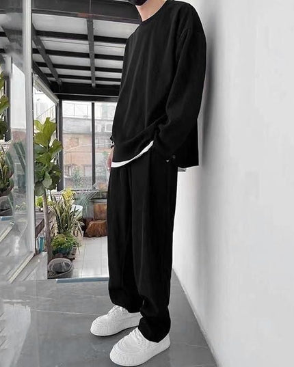 Assorted Men's Solid Round Neck Co-ord Set