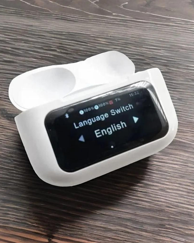 Smart Wireless Earbuds with LCD Touch Screen