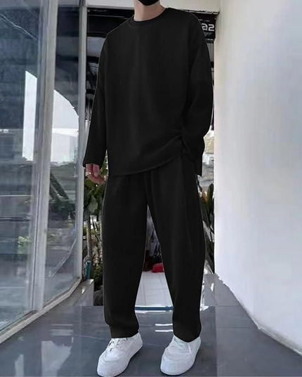 Assorted Men's Solid Round Neck Co-ord Set