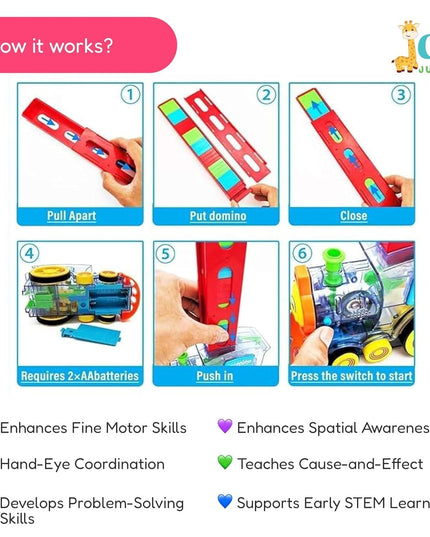 Train Toy Domino Set for Kids BPA Free Plastic with Sound Effects