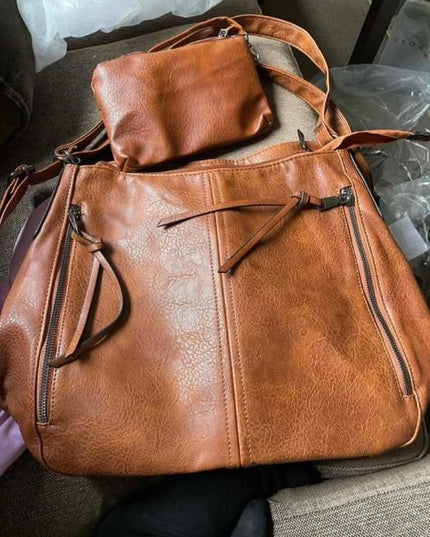 Tote Bags For Women PU Leather Hobo Bags for Women Purse Stylish 2 in 1 Handbags with Shoulder Strap Ladies Office Bag
