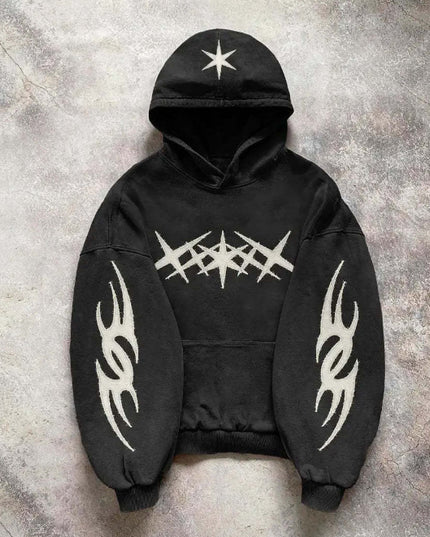 Fashionable Autumn Printed Pullover Hoodie