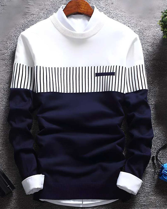Cotton Blend Color Block Full Sleeves T-Shirts