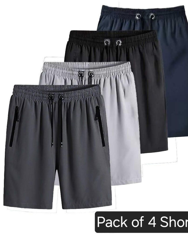 Combo of 4 Men's Stretchable Cotton Shorts