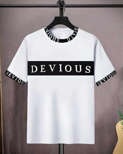 Cotton Blend Printed Full Sleeves Mens Round Neck T-Shirt