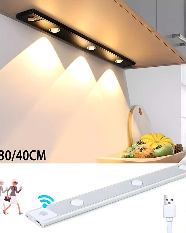 LED PIR Motion Sensor Cabinet  With USB Rechargeble