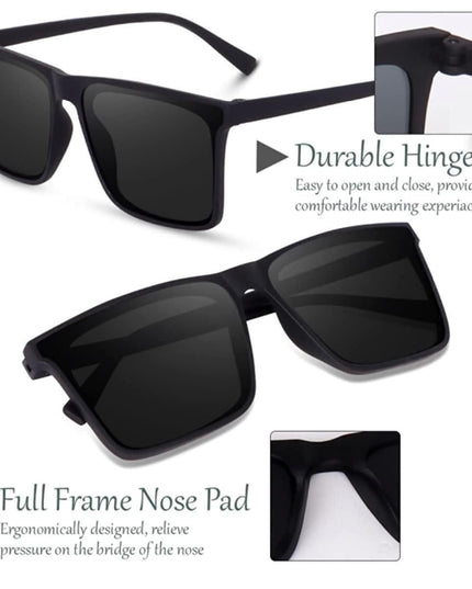 Polarized Retro Square Sunglasses