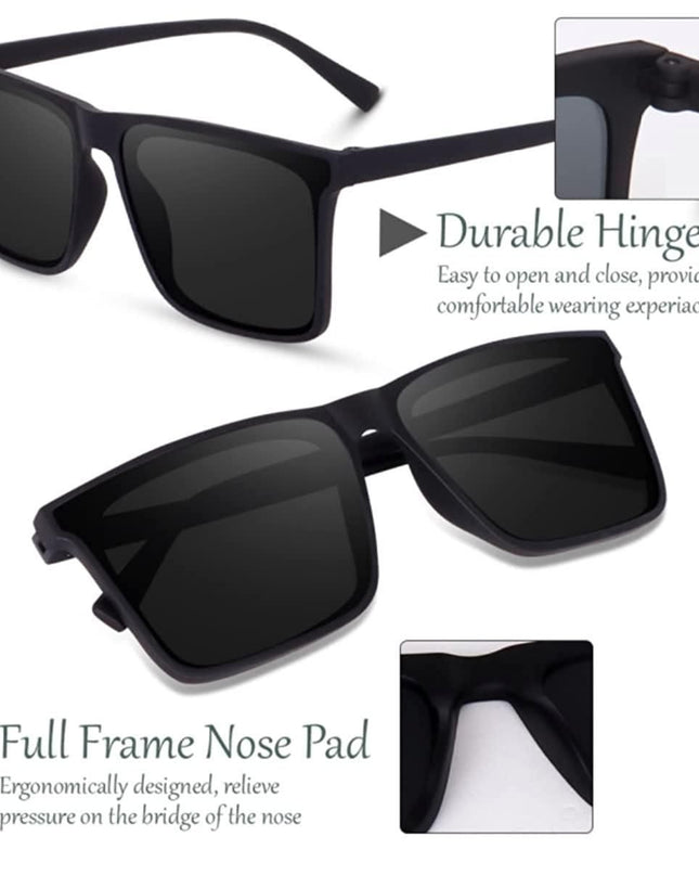 Polarized Retro Square Sunglasses