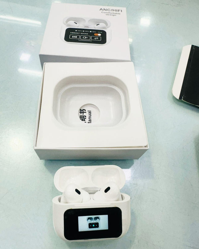 Smart Wireless Earbuds with LCD Touch Screen