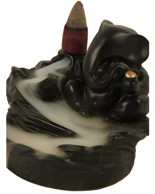 Smoke Fountain Ganesha Idol Decoration Items With 8 Pc Backflow Incense Cones Sticks (1 Pc)