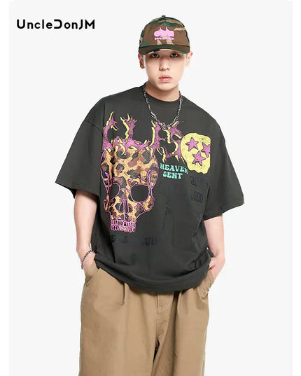 YHP Graphic Skull T-Shirts T955