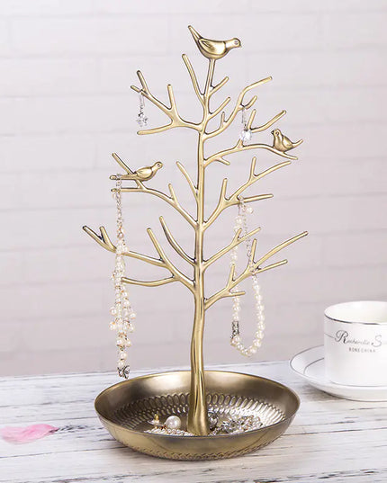 Elegant Bird-Themed Jewelry Organizer Stand