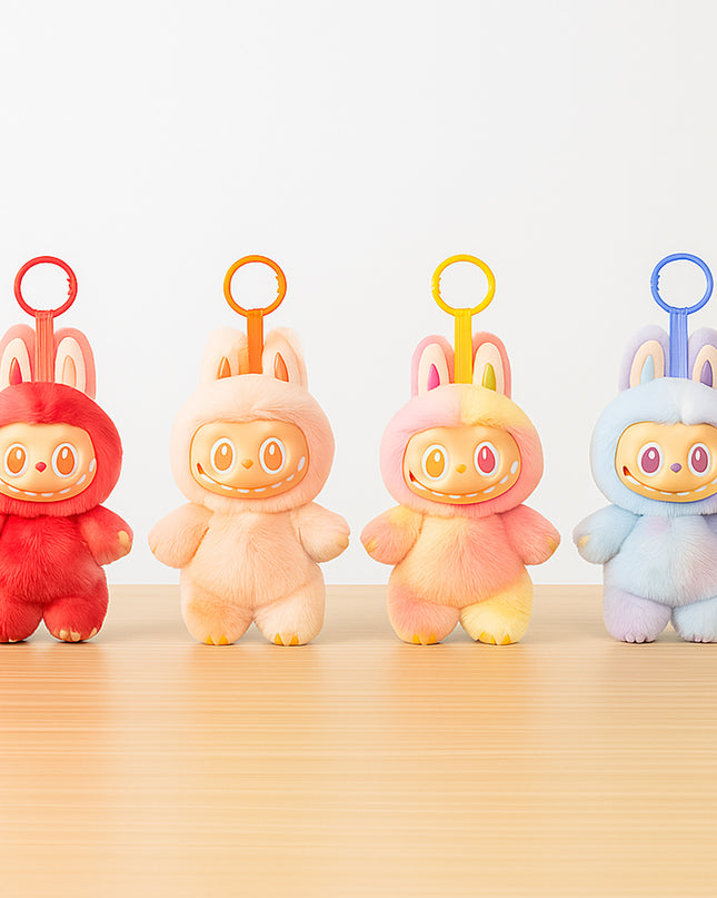 Plush Toy Cartoon Keychain With Hook Assorted Colorful Animal Design  1 Pc (Mix Design)