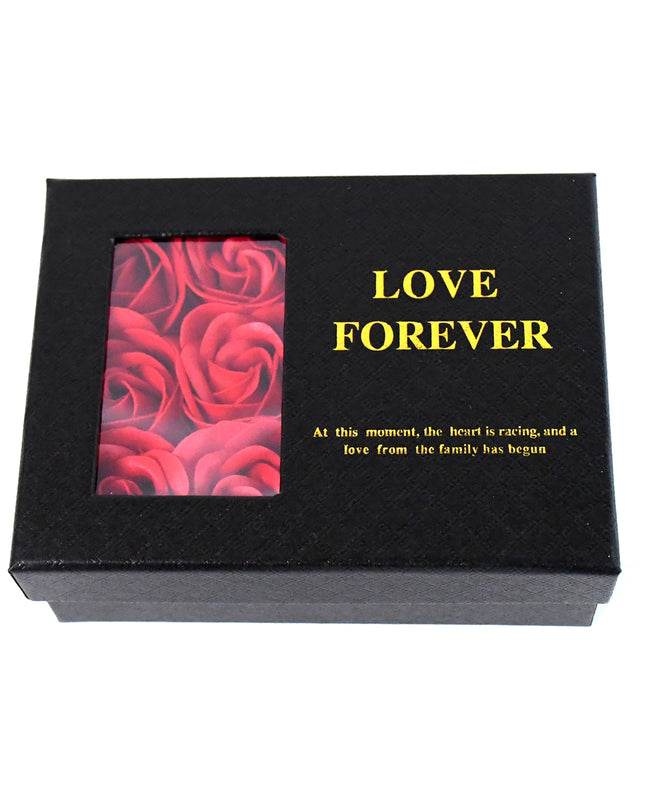 Rose Flower Gift Box Handmade Eternal Rose With I Love You Necklace Valentines Day