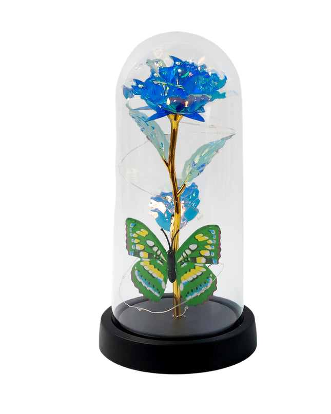 Led-powered Eternal Rose In Plastic Dome (1 Pc  Battery Not Included)