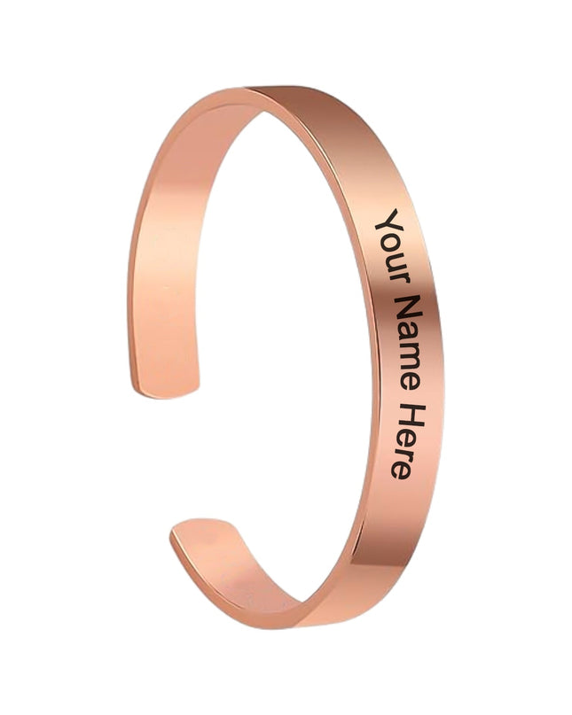Customized  Personalized Stylish Kada Bracelet (1 Pc  Rose Gold Copper)