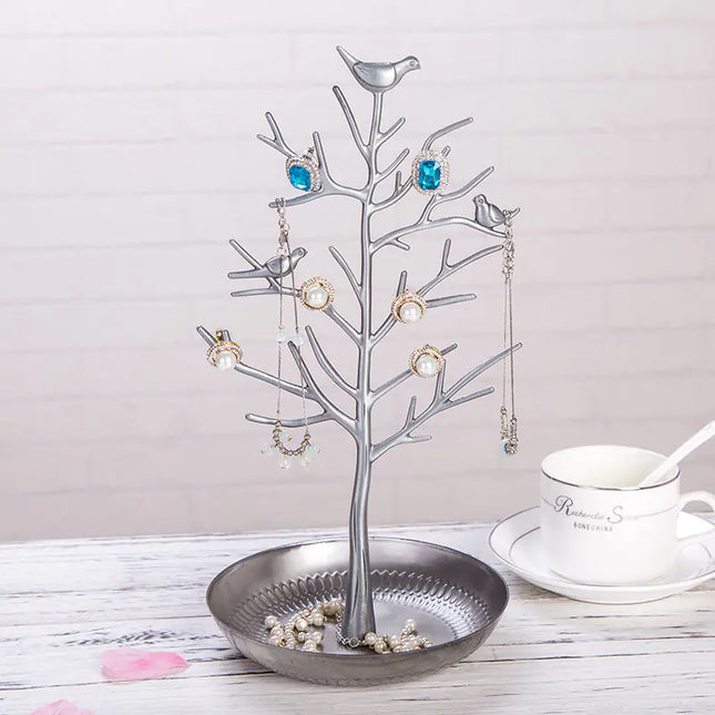 Elegant Bird-Themed Jewelry Organizer Stand