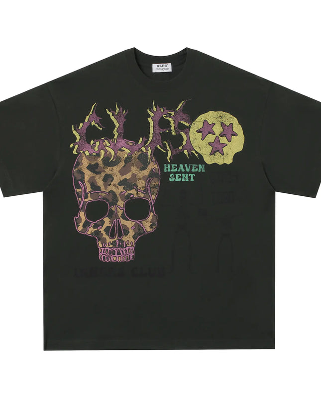 YHP Graphic Skull T-Shirts T955