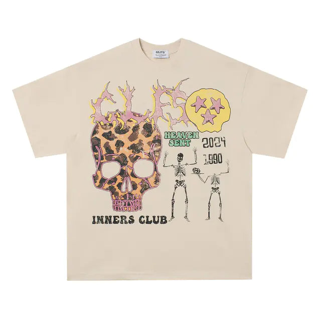 YHP Graphic Skull T-Shirts T955
