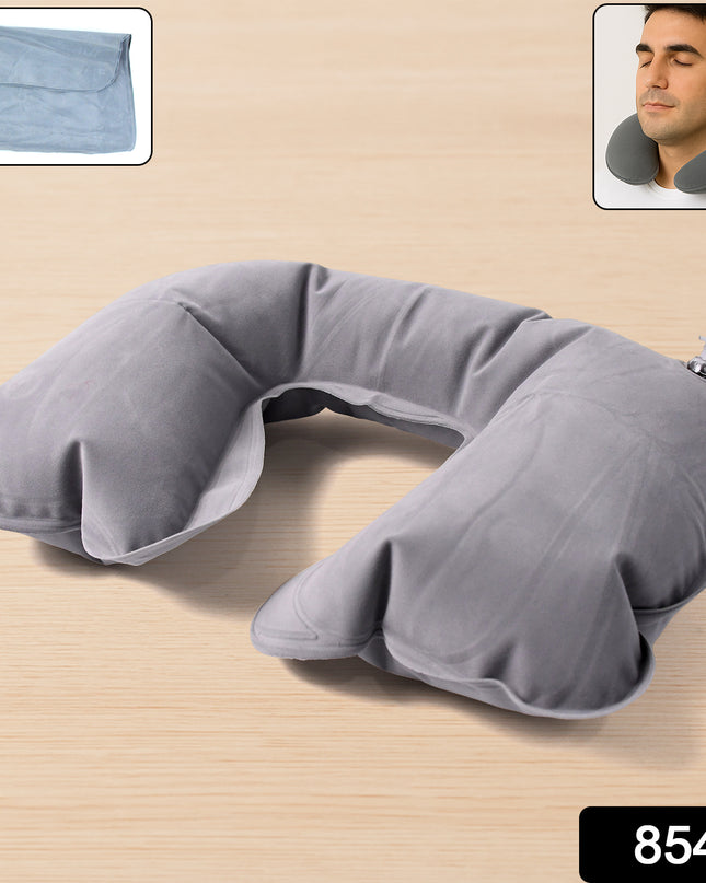 8540 Inflatable  Foldable Pillow U Shape Air Cushion Travel Pillow Travel Business Trip Neck Pillow For Long Trips Ideal For Men  Women Portable And Perfect For Backpacking Car Camping And Even Airplane Travel