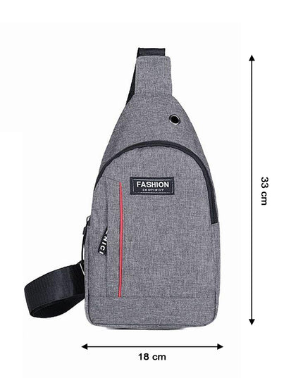 0323 Grey Waterproof Anti Theft Crossbody Fanny Pack Waist Bag Pu Leather Shoulder Bags Chest Men Casual Fashion Usb Charging Earphone Hook Sling Travel Messengers Bag