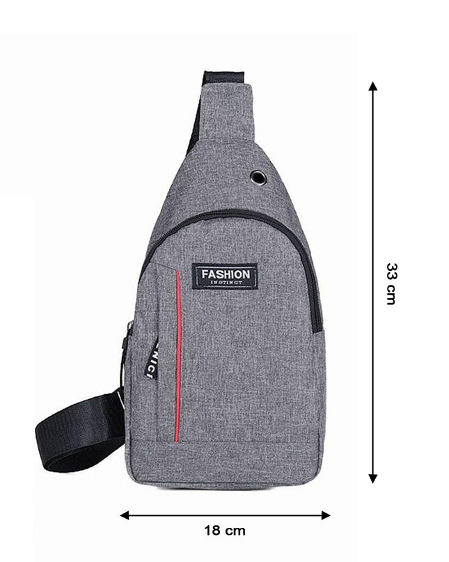 0323 Grey Waterproof Anti Theft Crossbody Fanny Pack Waist Bag Pu Leather Shoulder Bags Chest Men Casual Fashion Usb Charging Earphone Hook Sling Travel Messengers Bag
