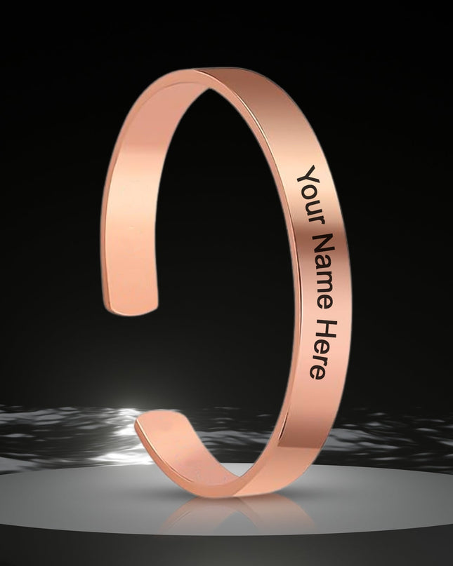 Customized  Personalized Stylish Kada Bracelet (1 Pc  Rose Gold Copper)