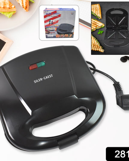 2819 Sandwich Maker Makes Sandwich Non-stick Plates Easy To Use With Indicator Lights