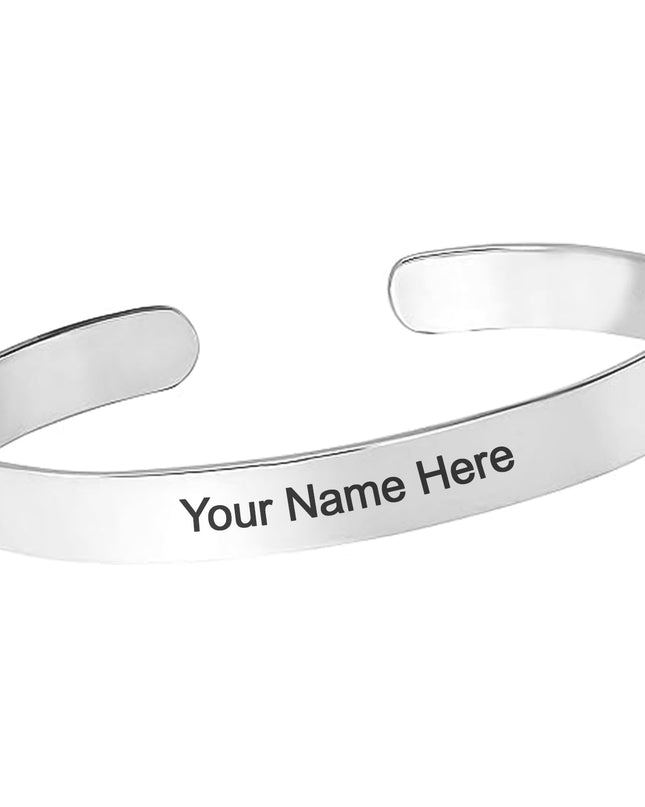 Customized  Personalized Stylish Kada Bracelet (1 Pc  Silver)