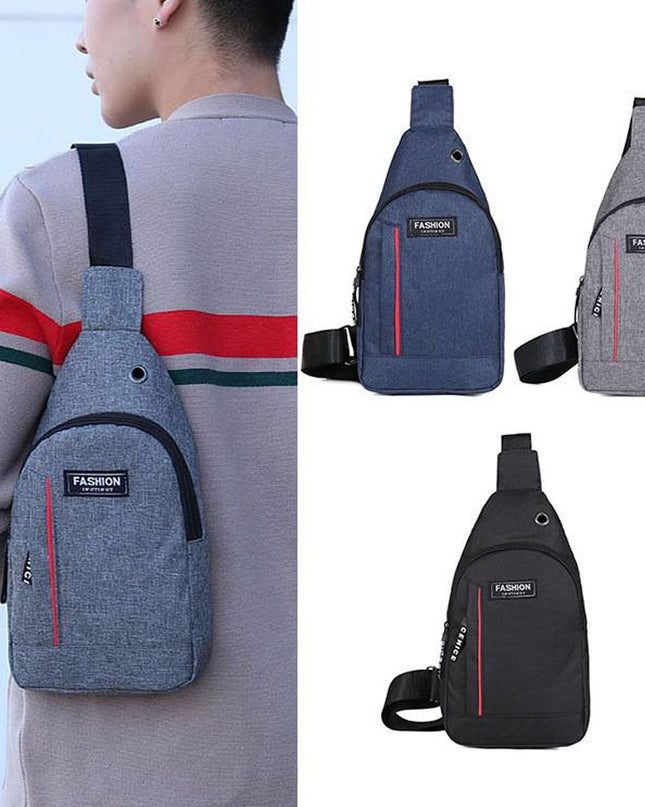 0323 Grey Waterproof Anti Theft Crossbody Fanny Pack Waist Bag Pu Leather Shoulder Bags Chest Men Casual Fashion Usb Charging Earphone Hook Sling Travel Messengers Bag