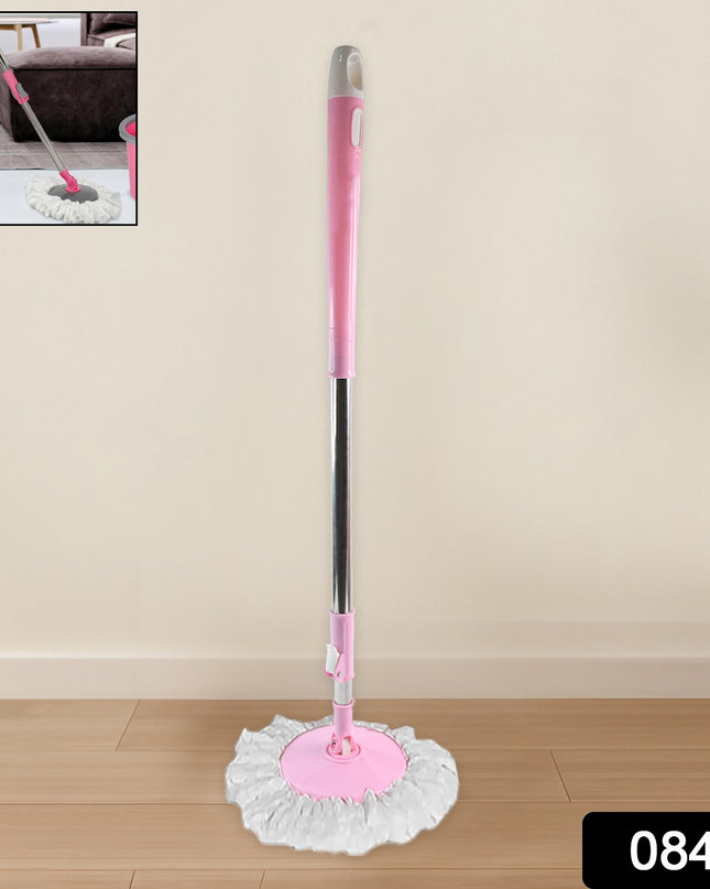 0842 Home Cleaning - Stainless Steel 360 Degree Rotating Pole Microfiber Mop Rod Stick