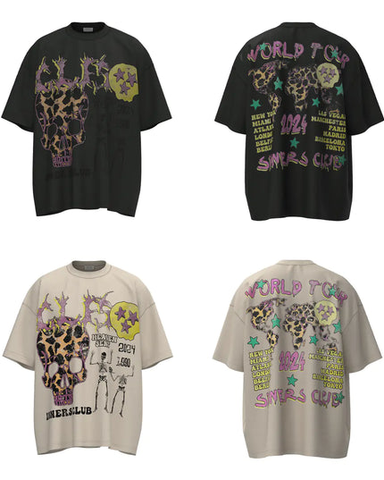 YHP Graphic Skull T-Shirts T955