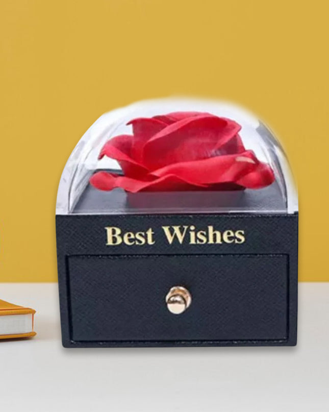 Preserved Eternal Rose Flower Gift Box Drawer (1 Pc)