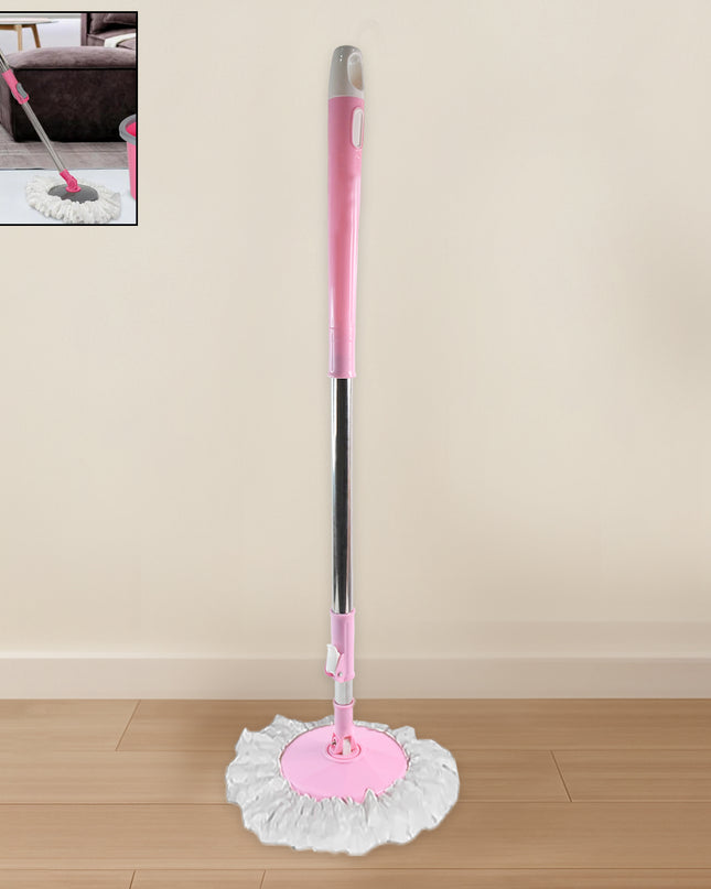 0842 Home Cleaning - Stainless Steel 360 Degree Rotating Pole Microfiber Mop Rod Stick