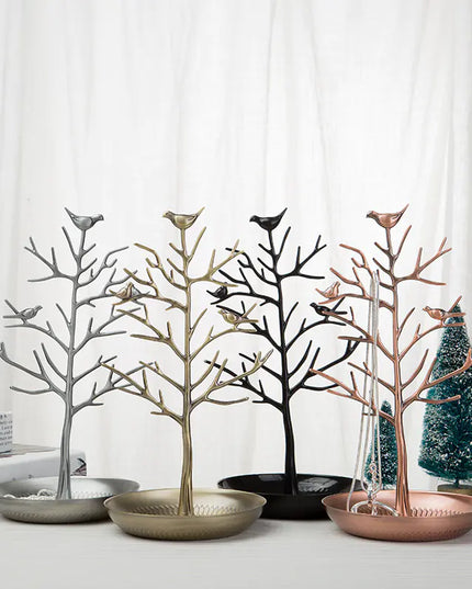 Elegant Bird-Themed Jewelry Organizer Stand