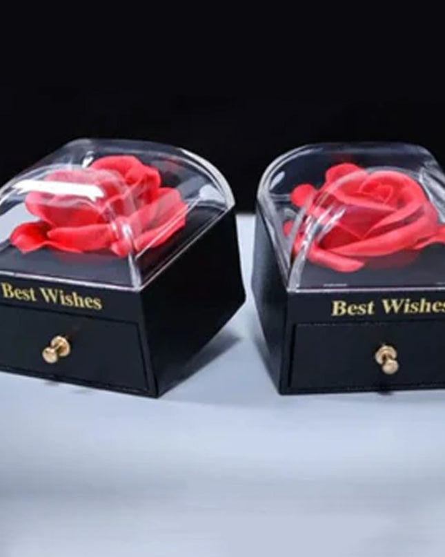 Preserved Eternal Rose Flower Gift Box Drawer (1 Pc)